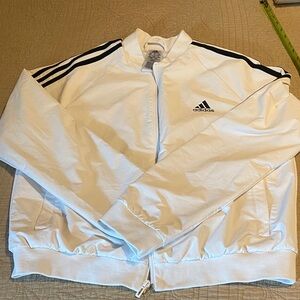 Women’s Adidas White and Black Track Jacket